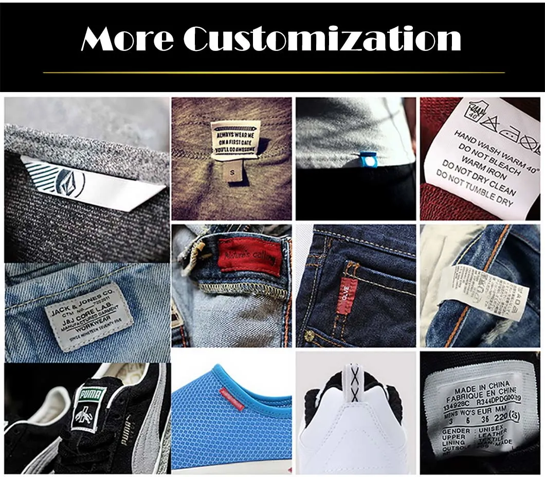 Factory Custom Logo Tag Luxury Denim Genuine Leather PU Tag for Pants/Jacket